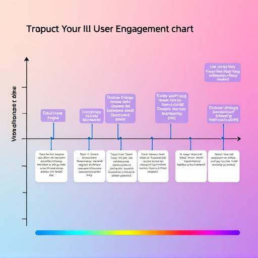 Chart displaying user engagement with different product features over time