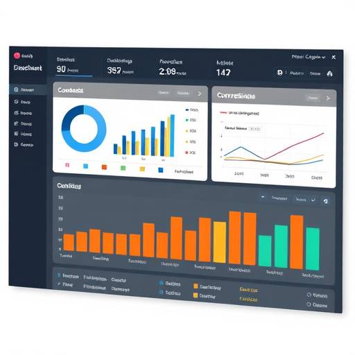 Sales dashboard showing lead generation, conversion rates, and sales cycle length